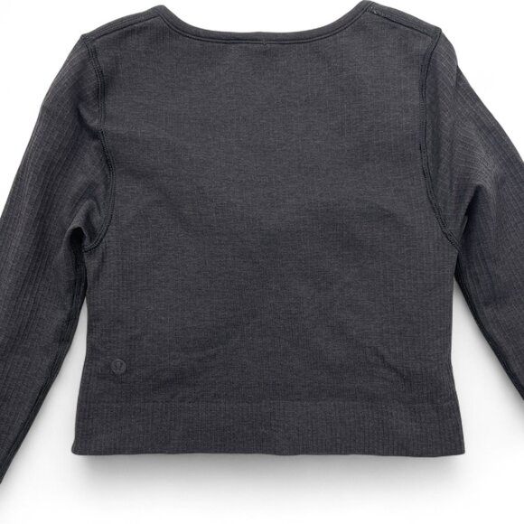 Lululemon Ebb to Street Long Sleeve Black Women's Size 4 - Picture 4 of 13